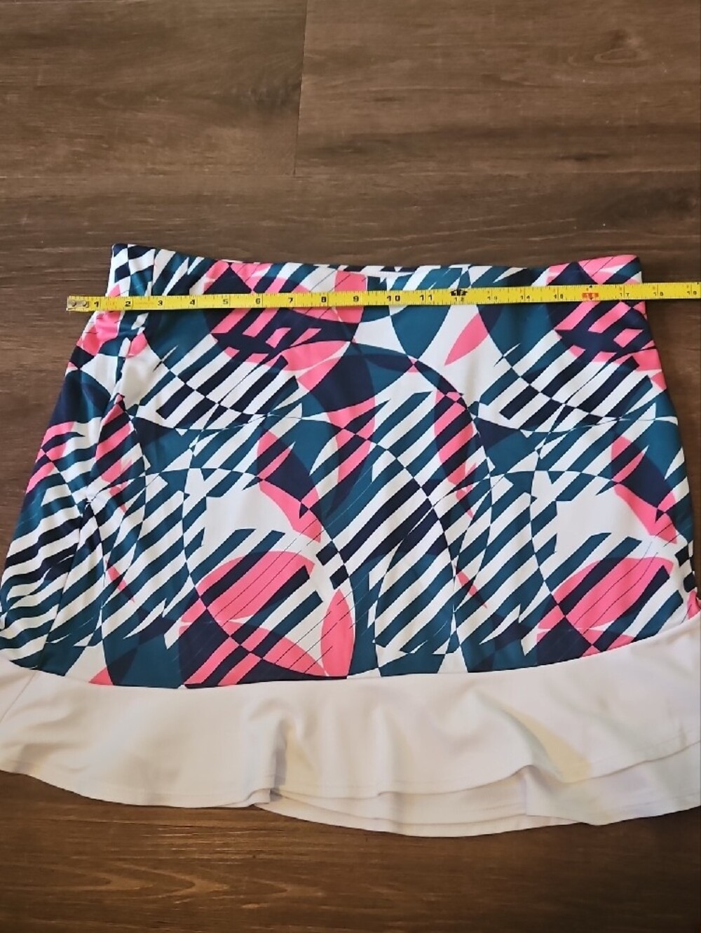 PGA Tour Sleeveless Athletic Top and Skort Set in White, Navy, Green & Pink - Picture 5 of 7